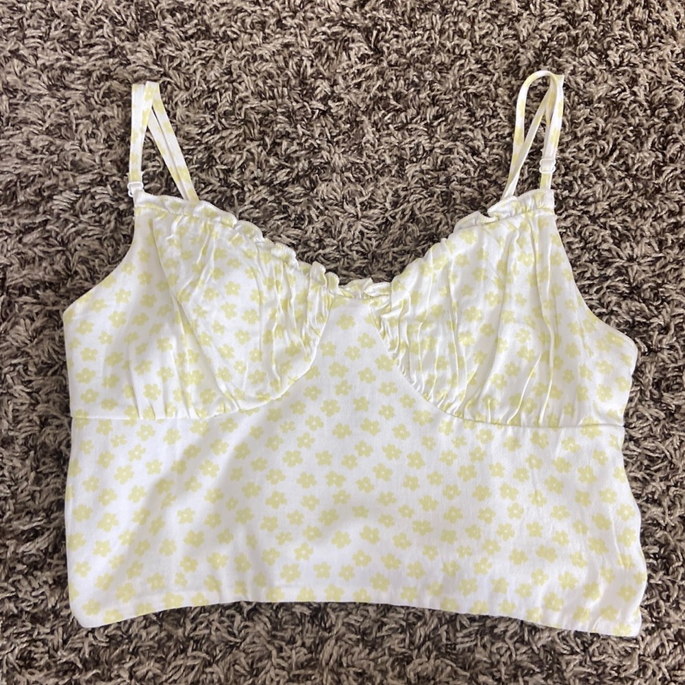 Pacsun/ LA Hearts Green Flower Tank